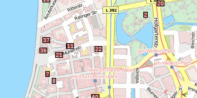 Stadtplan Kunsthalle Düsseldorf Düsseldorf