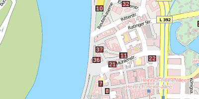 Stadtplan St. Lambertus Düsseldorf