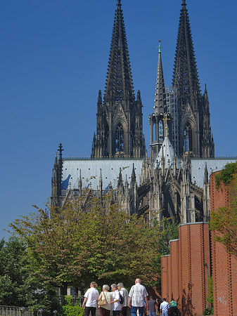 Steinmauer zum Kölner Dom Fotos