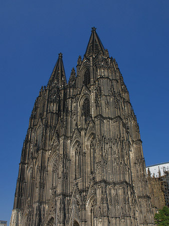 Touristen tummeln sich vor Kölner Dom