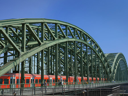 Foto Hohenzollernbrücke mit Zug