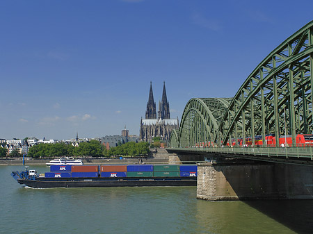 Fotos Schiff unter der Hohenzollernbrücke