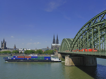 Fotos Schiff unter der Hohenzollernbrücke | Köln