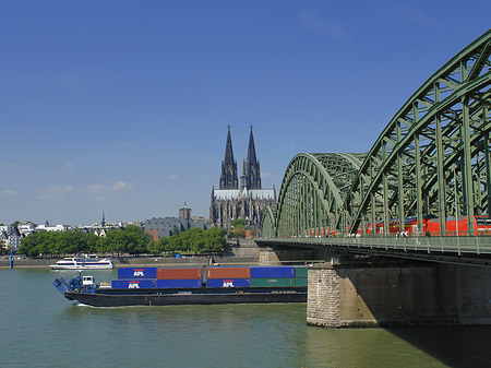 Fotos Schiff unter der Hohenzollernbrücke | Köln