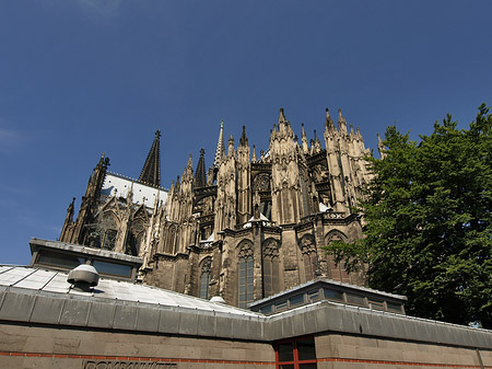 Foto Kölner Dom mit Dombauhütte