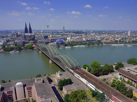 Hohenzollernbrücke und Kölner Dom Foto 