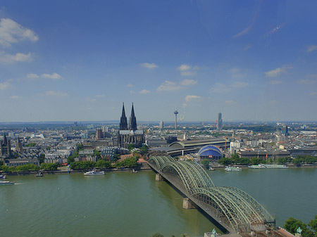 Foto Hohenzollernbrücke und Kölner Dom